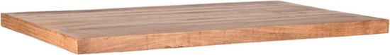 LABEL51 Tafelblad Straight Edge Eetkamertafel - Bruin - Mangohout - 120 cm Straight