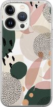 iPhone 13 Pro hoesje siliconen - Abstract print - Soft Case Telefoonhoesje - Print / Illustratie - Transparant, Multi