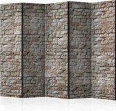 Vouwscherm - Reality, stenen muur 225x172cm  , gemonteerd geleverd, dubbelzijdig geprint (kamerscherm)