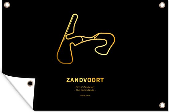 Muurdecoratie F1 - Zandvoort - Circuit - 180x120 cm - Tuinposter - Cadeau voor man - Tuindoek - Buitenposter