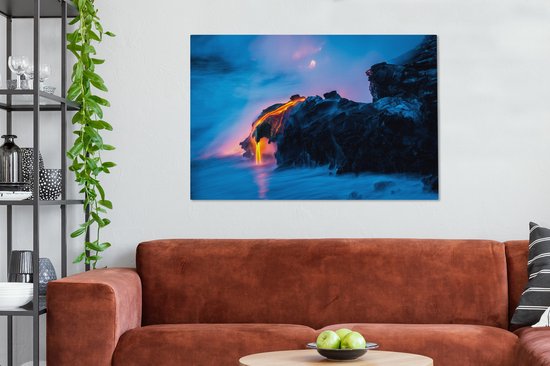 Peinture sur toile La griffe de lave - 140x90 cm - Art Décoration murale