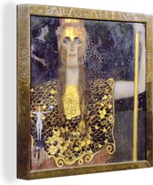 Canvas Schilderij Pallas Athene - schilderij van Gustav Klimt - 90x90 cm - Wanddecoratie