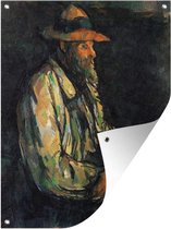 Tuin decoratie Portret van Vallier - Schilderij van Paul Cézanne - 30x40 cm - Tuindoek - Buitenposter