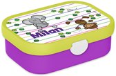 Mepal broodtrommel - Olifant en aap - Met naam, foto en kleur bedrukken - Mepal Lunchbox