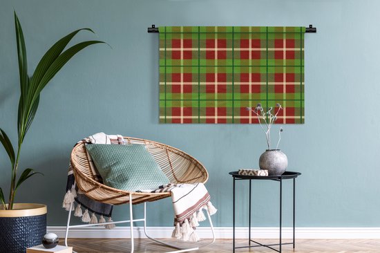 Tapisserie - Tapisserie - Plaid - Vert - Motifs - 90x60 cm - Tapisserie