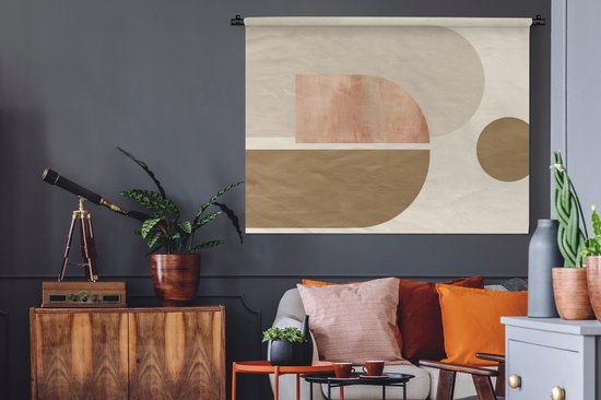 Tapisserie - Tissu mural - Art - Abstrait - Rose - 120x90 cm - Tapisserie