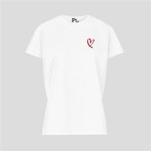 T-SHIRT OPEN RED HEART WHITE (XS)