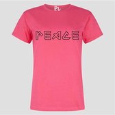 T-SHIRT PEACE HOT PINK (XS)