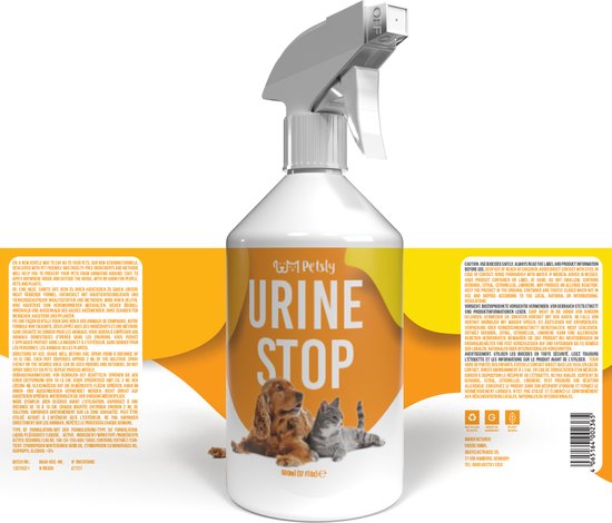 Petsly Urine Stopper Spray - Toilette pour animaux de compagnie - Pour l'apprentissage de la propreté, l'éducation des chiots. Empêche le marquage - 500ml