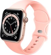 Siliconen Smartwatch bandje - Geschikt voor Apple Watch siliconen bandje - lichtroze - Strap-it Horlogeband / Polsband / Armband - Maat: 42 - 44 - 45 - 49mm