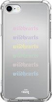 XOXO Colors - Mirror Case - Spiegel case geschikt voor Apple iPhone SE / 8 / 7 hoesje - Spiegelhoesje met opdruk - Tekst - Hardcase shockproof