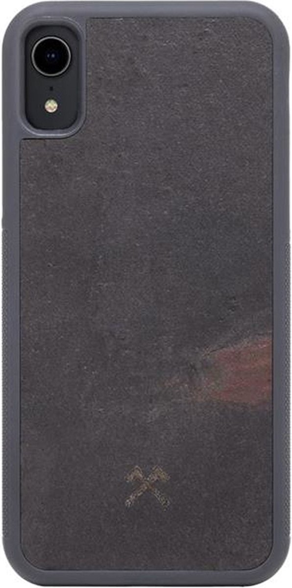 Woodcessories - EcoCase Stone geschikt voor iPhone XR - zwart