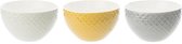 Ludwina Bowl 50cl D12,8xh7,6cm 3 Assgrey - Yellow - Dark Grey