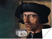 Poster Zelfportret - Jacob Cornelisz van Oostsanen - Bril - 160x120 cm XXL