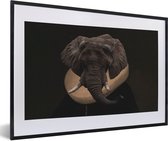 Fotolijst incl. Poster - Oude meesters - Olifant - Kunst - 60x40 cm - Posterlijst