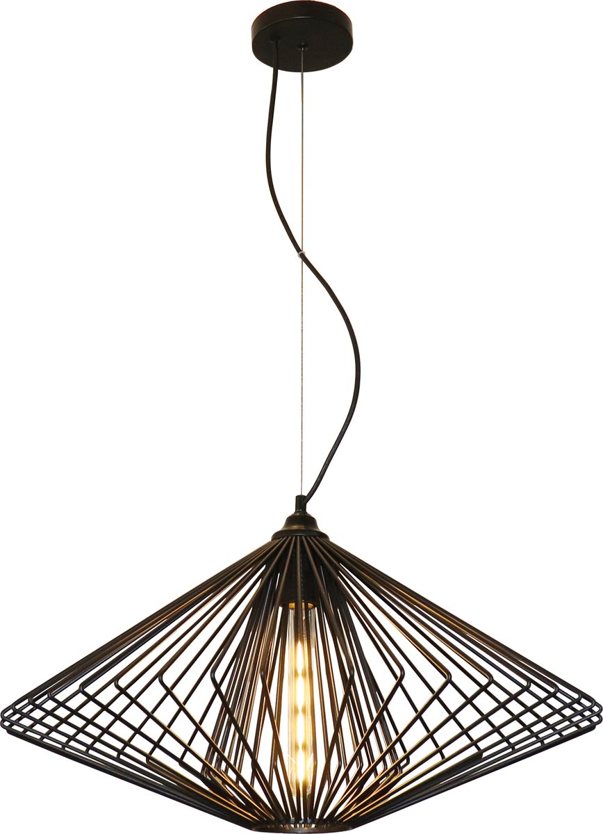 DAXOS 1x E27 pendel zwart Ã˜60cm