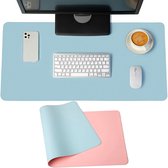 A&K 2in1 XXL Soft Gaming Muismat - Waterproof en Anti-Slip - 90x40 cm - Dubbelzijdig - Toetsenbord Mousepad - Roze Blauw