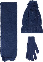 Catharina - Muts, Handschoen & Sjaal - Dames - Navy