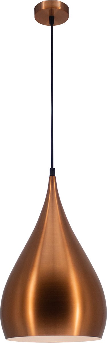 RONIN hanglamp in druppelvorm, koperkleurig metaal, kap diameter Ø25 x hoogte H40 cm