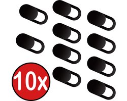 Cache de Webcam Curseur de confidentialité Cache de caméra universel Curseur de Webcam Zwart - PACK 10