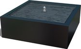 Aluminium watertafel 120 x 120 x 40 cm - Kleur: Zwart - Inclusief LED-verlichting