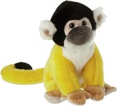 Pluche Squirrel aapje geel knuffel van 18 cm - Dieren speelgoed knuffels cadeau - Apen Knuffeldieren