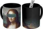 Magische Mok - Foto op Warmte Mokken - Koffiemok - Mona Lisa - Da Vinci - Verf - Magic Mok - Beker - 350 ML - Theemok