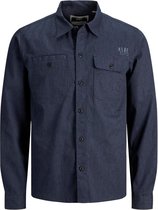 Jack & Jones Overhemd Jcoben Brice Ls Overshirt 12198786 Navy Blazer Mannen Maat - M