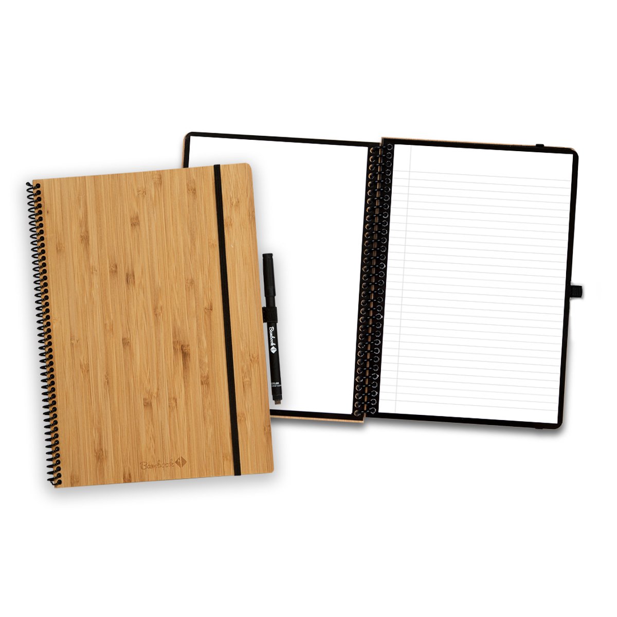 Bambook Classic uitwisbaar notitieboek - Hardcover - A4 - Blanco & Gelinieerd - Duurzaam, herbruikbaar whiteboard schrift - Met 1 gratis stift