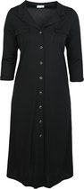 Promiss - Female - Rechte jurk met knoopjes  - Zwart