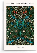 Walljar - William Morris - Tulip II - Muurdecoratie - Poster