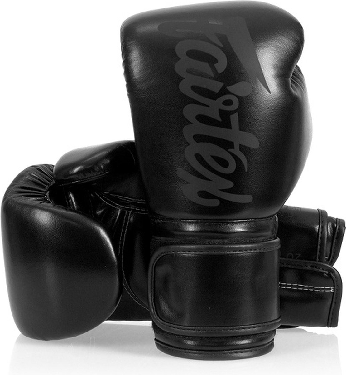 Fairtex (kick)bokshandschoenen Microfiber Solid-Black 10oz