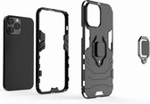 Mobiq - Hybride Ring Case Hoesje iPhone 14 Pro Max - zwart