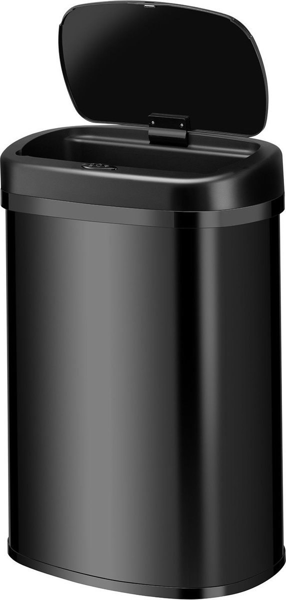 Automatische Prullenbak / Afvalemmer / Sensorprullenbak - 50 Liter - Zwart - Rechthoek