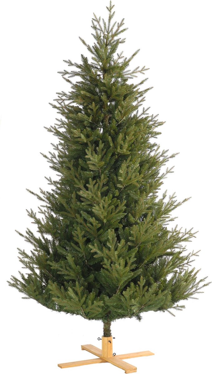 Arkansas kunstkerstboom - 183 cm - groen - Ø 127 cm - 2.166 tips - houten voet