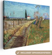 Vincent van Gogh - Pad door een veld met Wilgen - Vincent - Kunst - 80x60 cm - Muurdecoratie