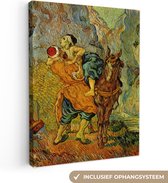 Canvas Schilderij De barmhartige Samaritaan - Vincent van Gogh - 90x120 cm - Wanddecoratie