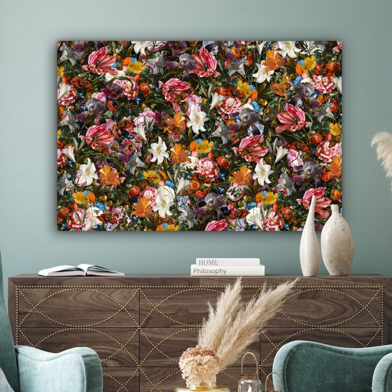 Oude Meesters Canvas - 120x80 - Peinture sur toile - Fleurs - Art - Oude Meesters
