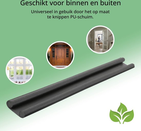 Tochtstopper voor Deuren 96cm - Kan Worden Bijgesneden - Enkelzijdig - Zelfklevend