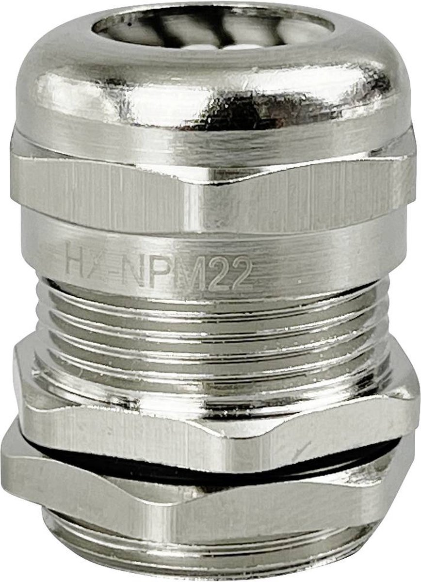 TRU COMPONENTS TC-10302836 Wartel M22 Messing (vernikkeld) Metaal 1 stuk(s)
