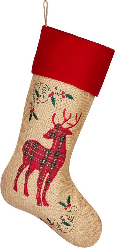 Chaussette De Noël Personnalisable Avec Nom – 46 Cm De Haut, Broderie, Boucle Pour Suspension, Plusieurs Motifs - 10