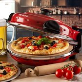 Pizza Oven Klein - Pizza in 4 Minuten - Pizzaoven - 400 Graden - Rood 919, 34 x 30 x 19 cm
