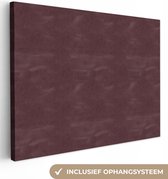 Cuir Peinture Cuir - Rose - Peau Animale - 80x60 cm - Décoration murale