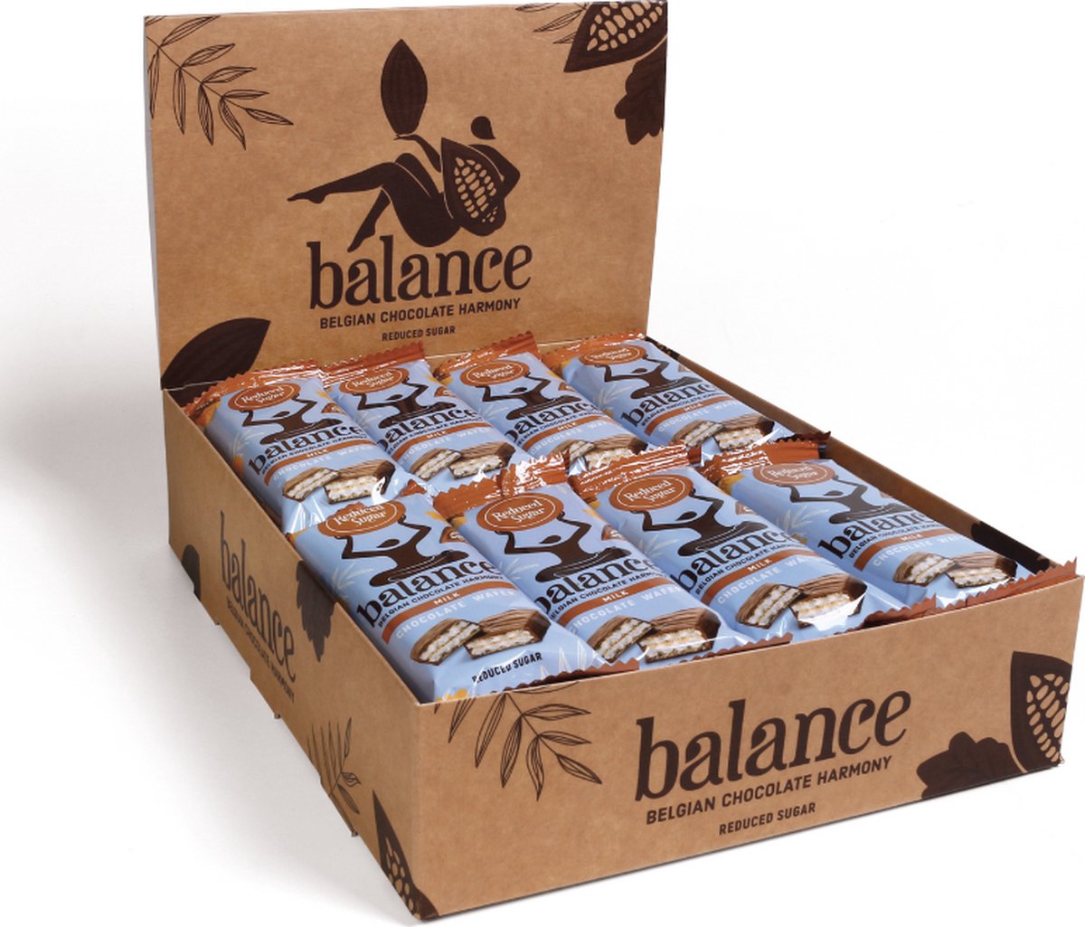 Goedkoopste Balance | Chocolate Wafer | 24 Stuks | 24 x 30 gram