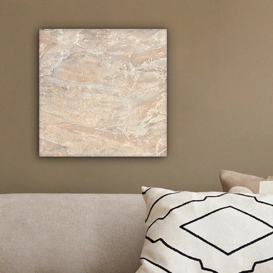 Toile Peinture Marbre - Citron Vert - Sable - Texture - 20x20 cm - Décoration murale