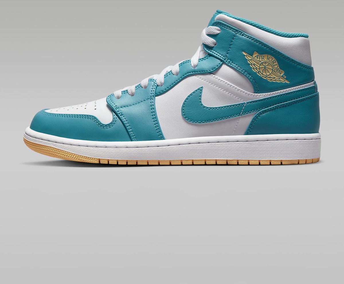 Nike Nike Air Jordan 1 Mid Sneakers Heren Aqua Stone