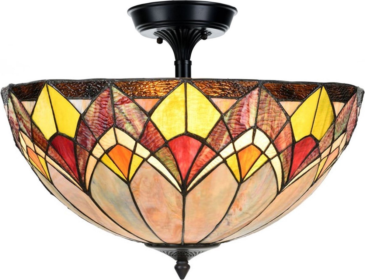 Art Deco Trade Coloured by Art Deco Trade Tiffany Verlengde Plafonnière Blossom