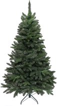 PristinePine Batis - Volle kunstkerstboom 210 cm (PE & PVC) - Stevige kerstboom - Metalen voet - Snel opgezet - 810 takken - 30 Jaar