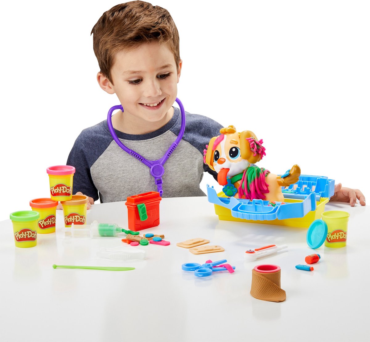 Play-Doh Dierenarts Speelset - Boetseerklei - Inclusief 5 Play-Doh potjes - Knutselen voor kinderen — afbeelding 8