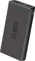 SBS Fast Charge Dual USB Powerbank 10.000 mAh - Zwart